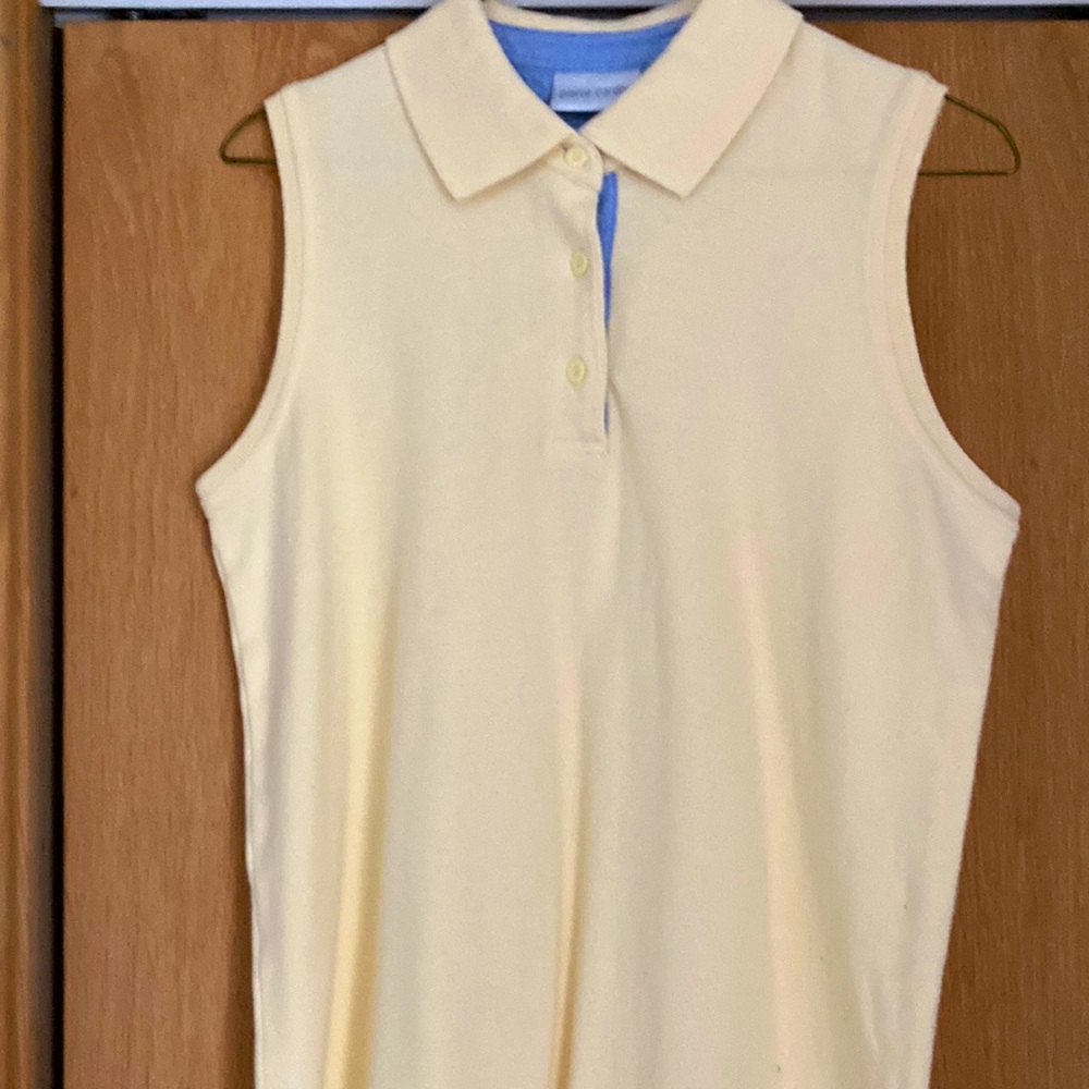 Pierre Cardin medium buttercream polo shirt.